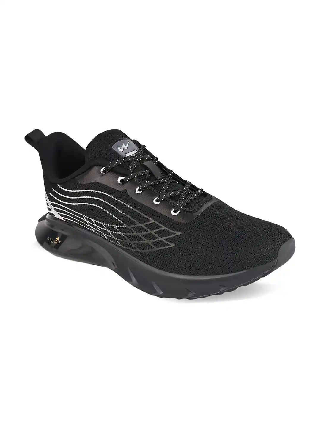 Deccan Campus Black Sport Shoes Campus Men KIZER Black Mesh