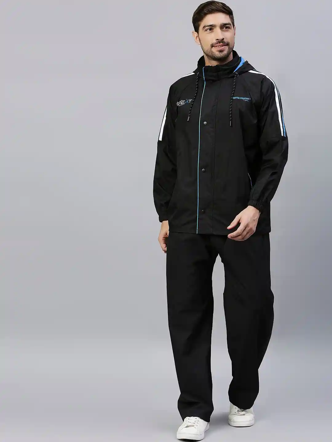 Buy Zeel Men Black&Blue Rain Suit - Rain Suit for Men 18209668