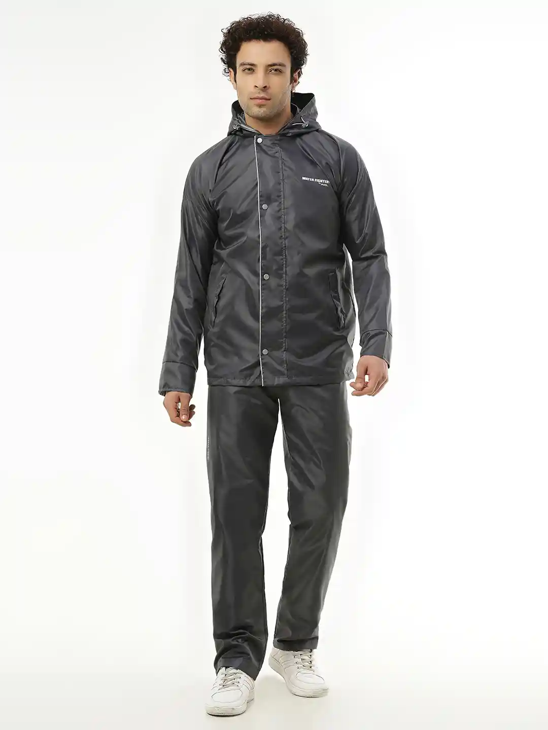 Buy Zeel Men Grey Solid Reversible Raincoat Rain Trousers Rain