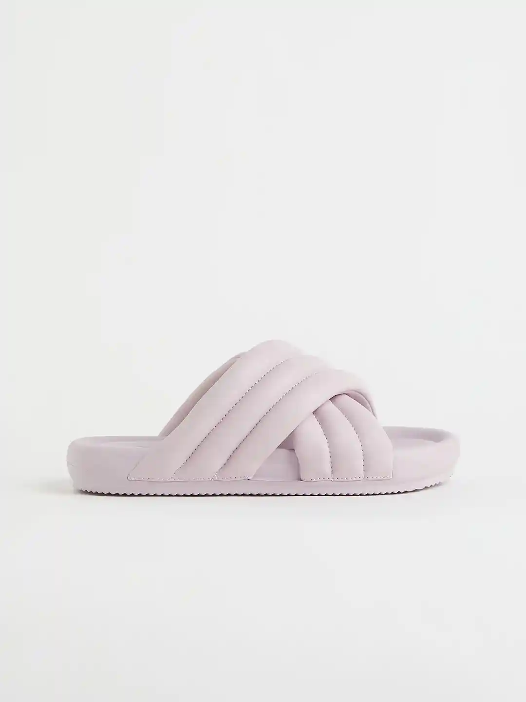 Buy H&M Women Lavender Solid Slides Flip Flops for Women