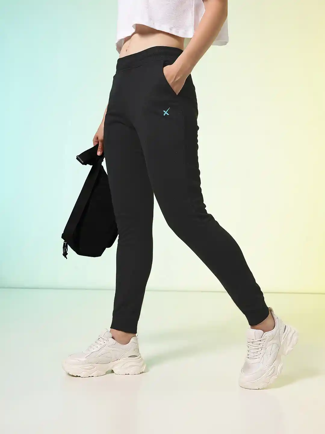 HRX by Hrithik Roshan Women Black Solid Joggers