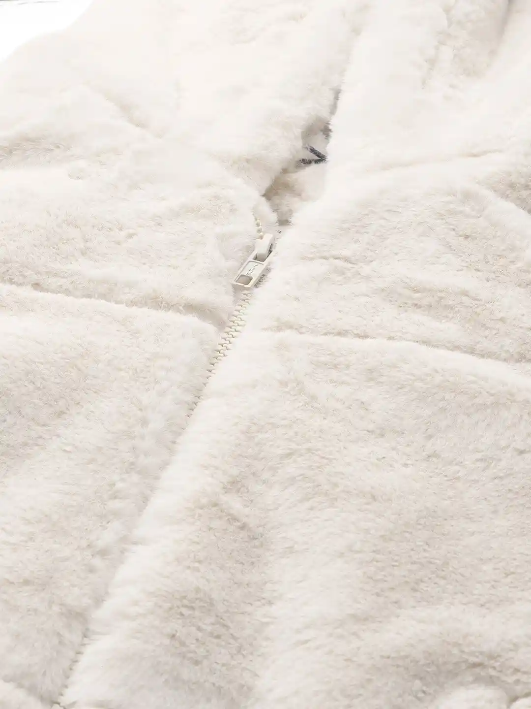 Buy Roadster Women Off White Solid Faux Fur Hooded Sherpa Jacket