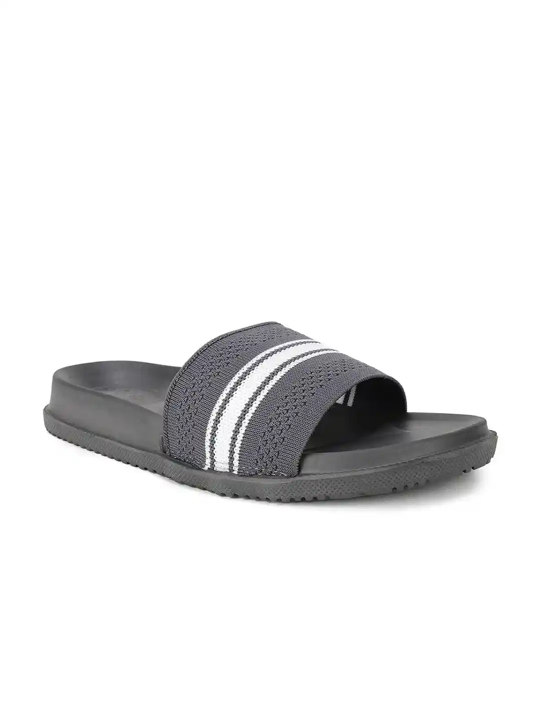 Buy Bata Men Grey White Striped Sliders Flip Flops for Men