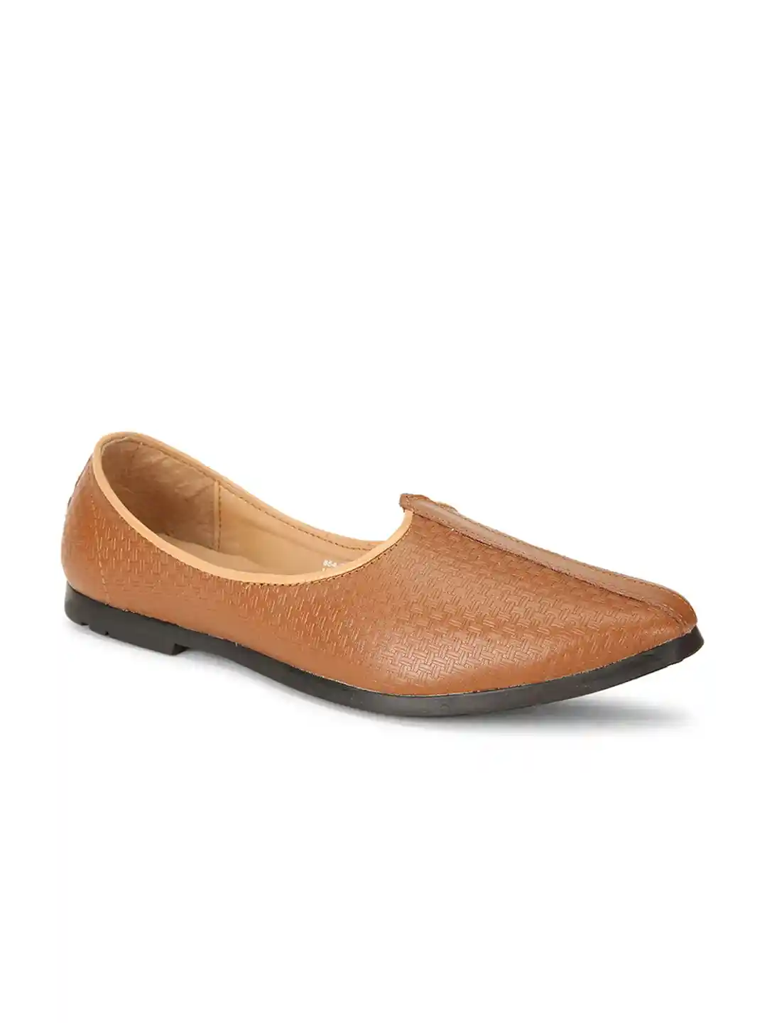 Buy Bata Men Brown Textured Leather Mojaris Casual Shoes for Men