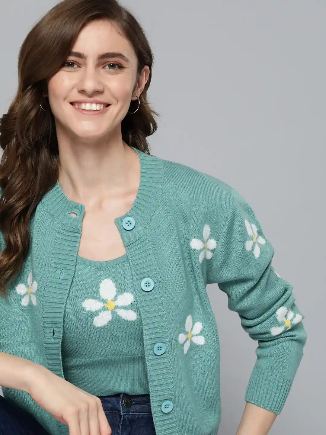 Andmary Emma knit flare cardigan set Flare Cardigan with