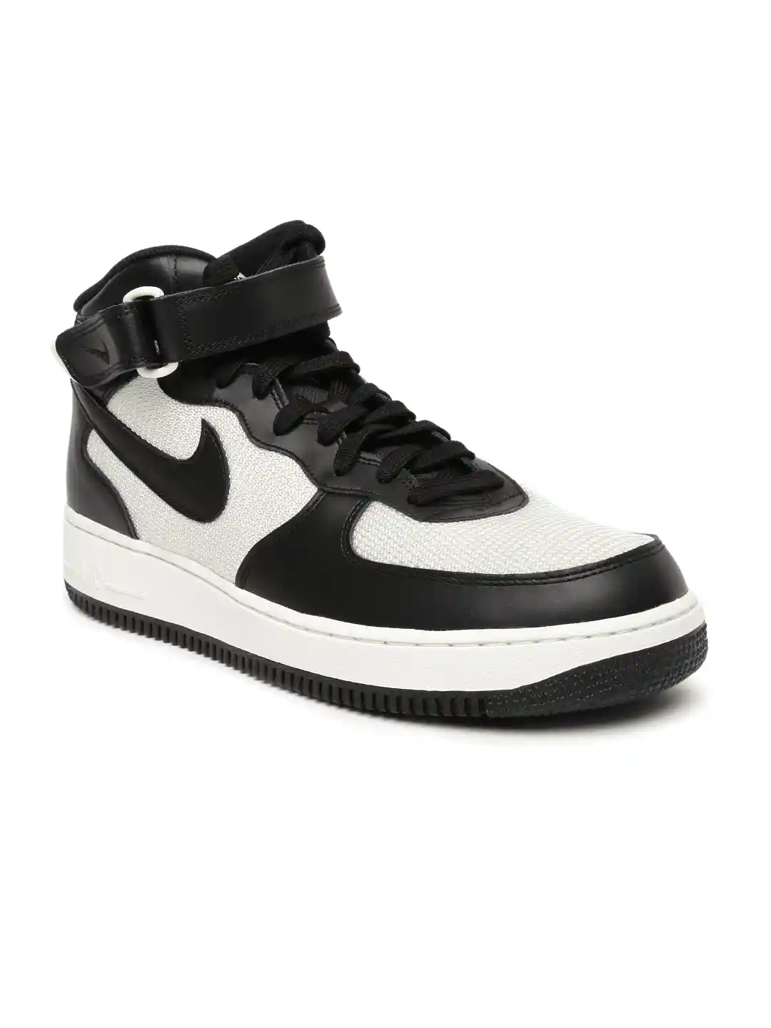 Buy Nike Men Black Colourblocked Air Force High-Top Sneakers