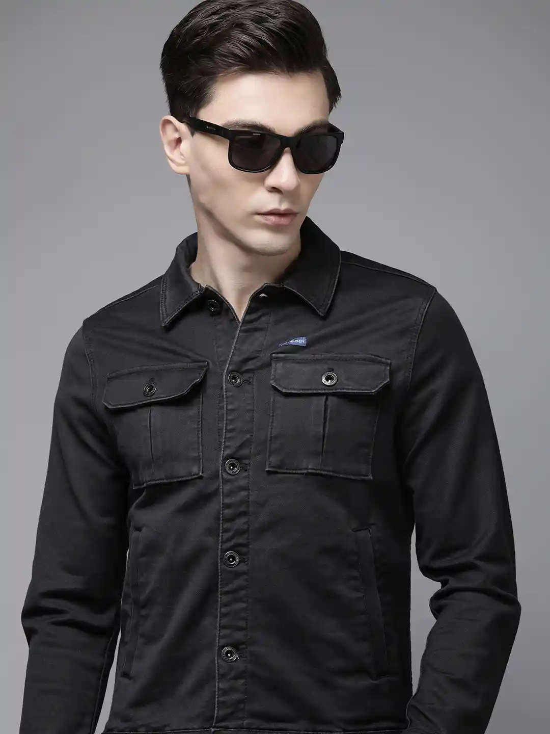 Buy VAN HEUSEN DENIM LABS Men Solid Denim Jacket Jackets for Men