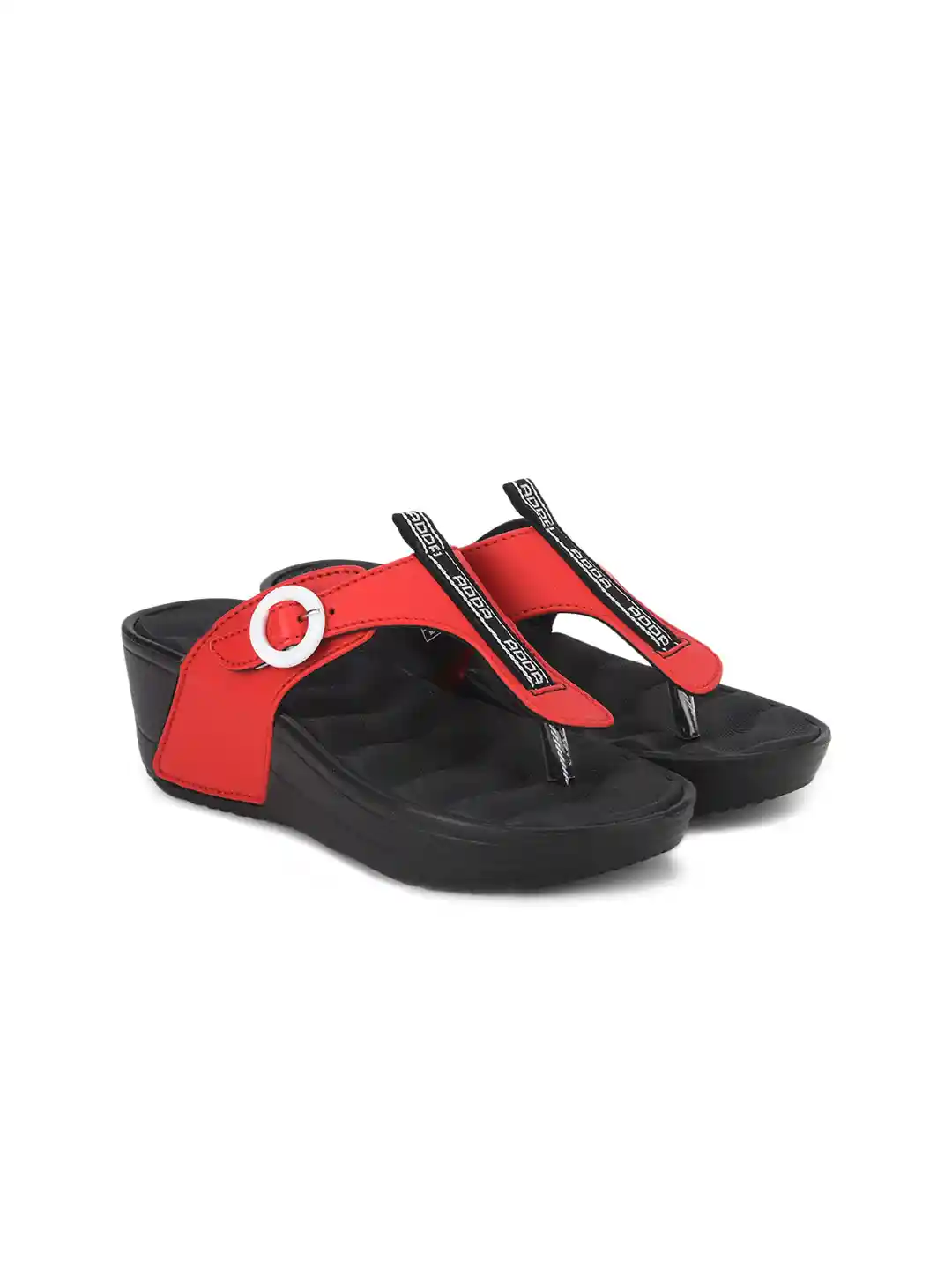 Chappal Ladies Adda Chappal Sandal Buy Adda Women Black Red Wedge
