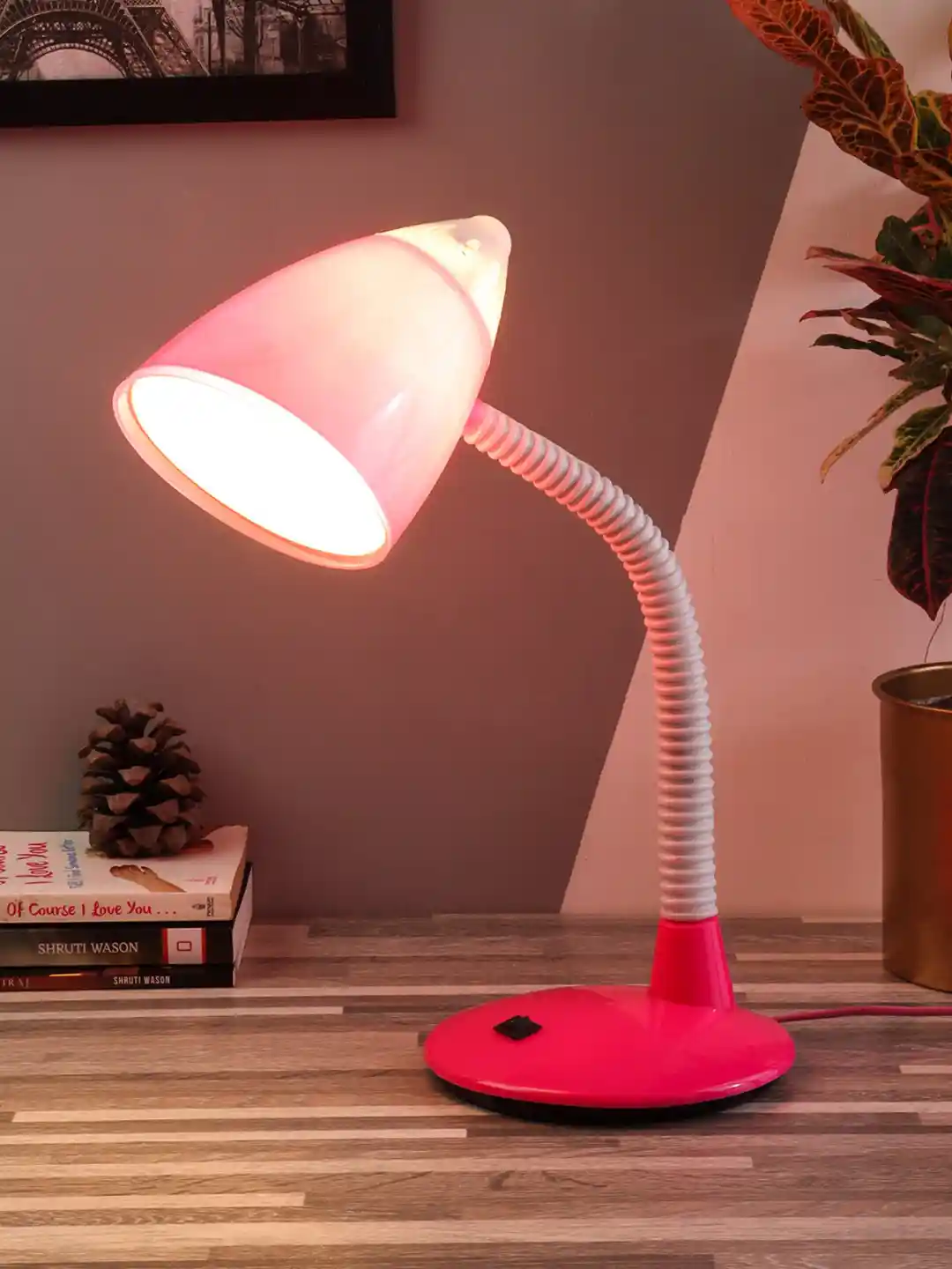 Buy Beverly studio Pink Study Lamp Table Lamps for Unisex