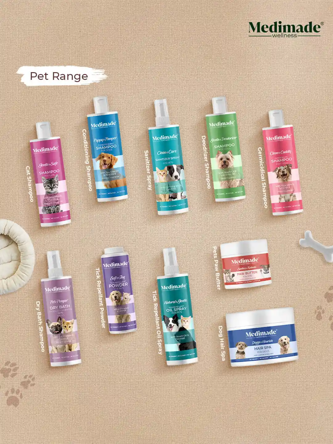 Buy Medimade Set of Gentle Safe Cat Shampoos with Aloe Vera