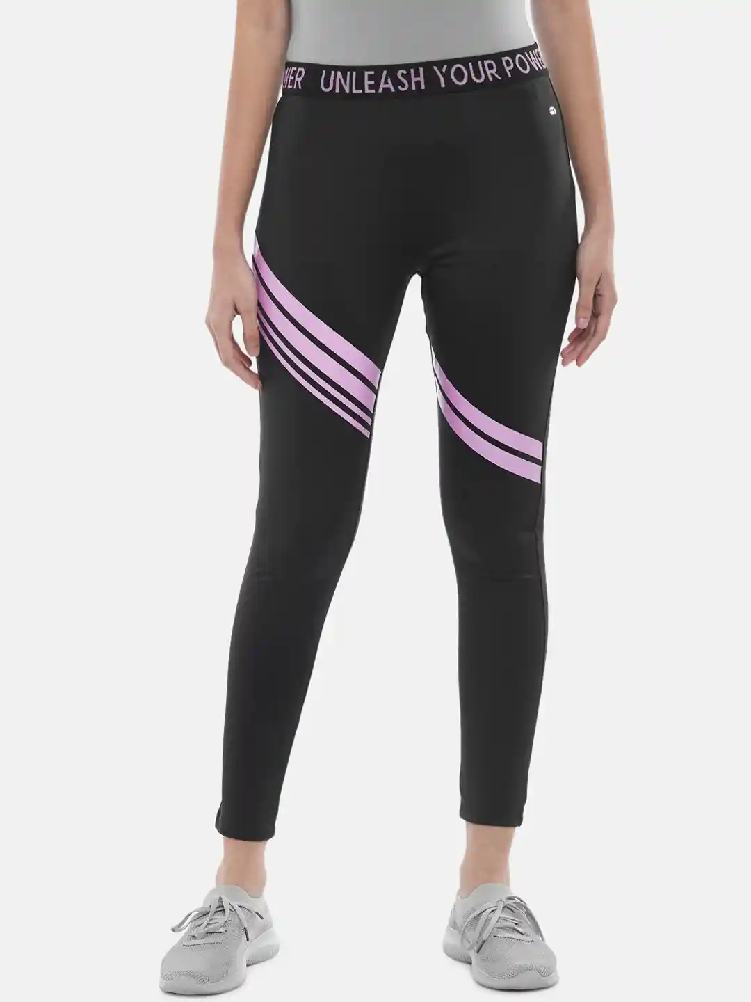 Buy Ajile by Pantaloons Women Black Striped Tights Tights for