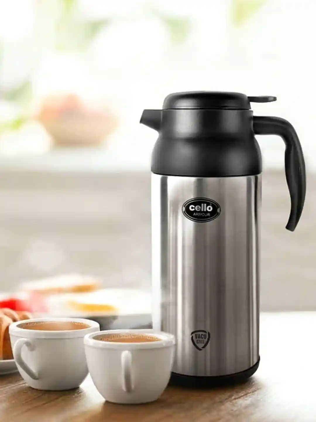 Buy Cello Black Solid Stainless Steel Flask 2000 ML Water Bottle