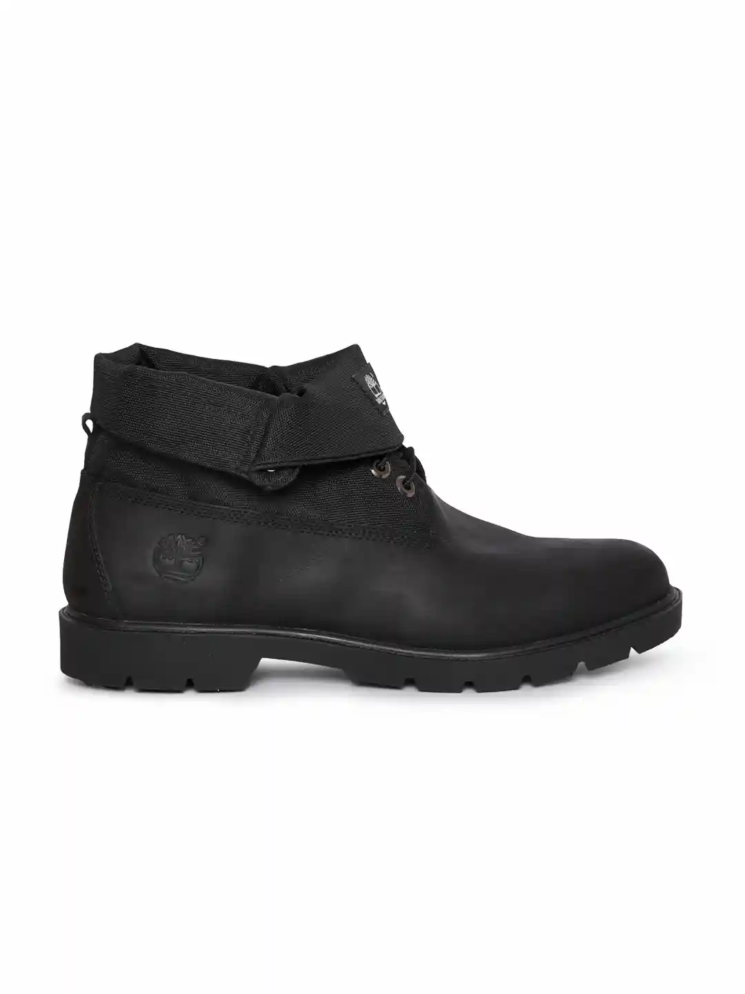 Buy Timberland Men Black Solid Mid-Top Flat Boots Boots for Men