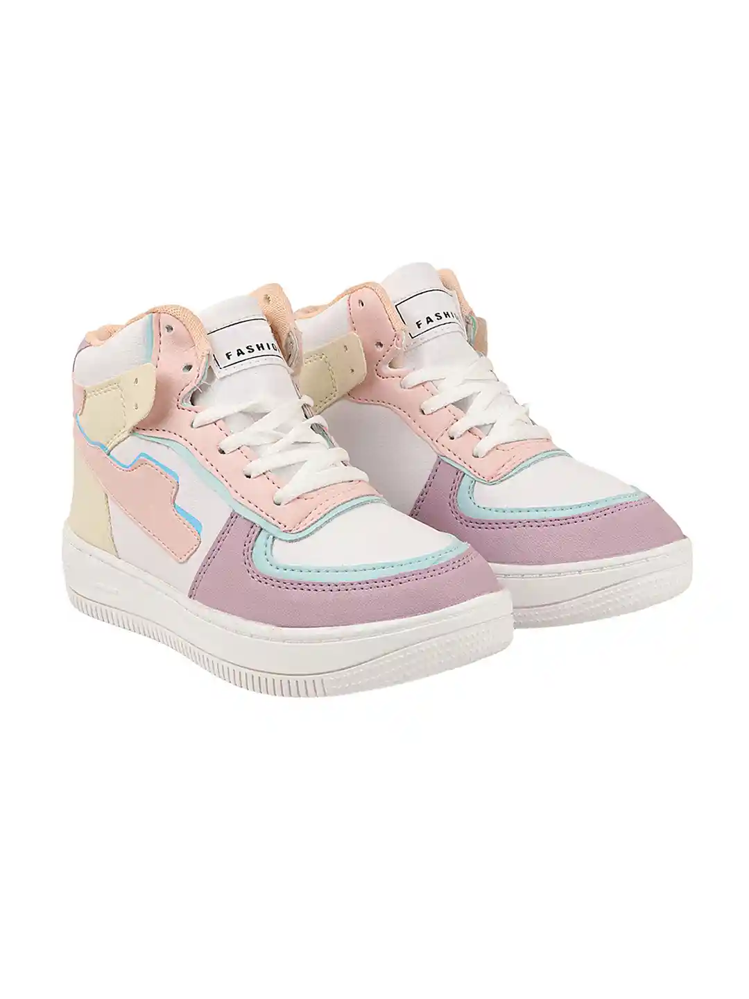 FIRST CLASS（SUGAR HILL 255) Buy Shoetopia Girls MLA Colourblocked Mid-Top Flatform Sneakers