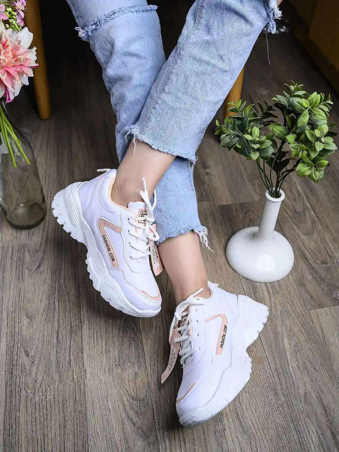 Casual Shoes Peach Color Shoe Shoetopia Girls Peach-Coloured Woven