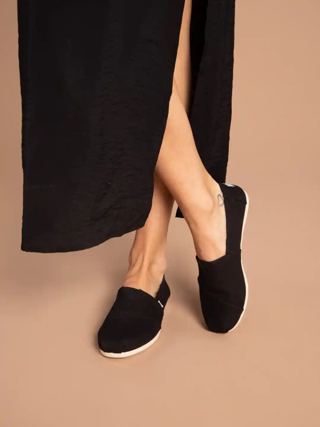 Ubuy Toms Slip On Canvas Shoes TOMS Women Black Recycled