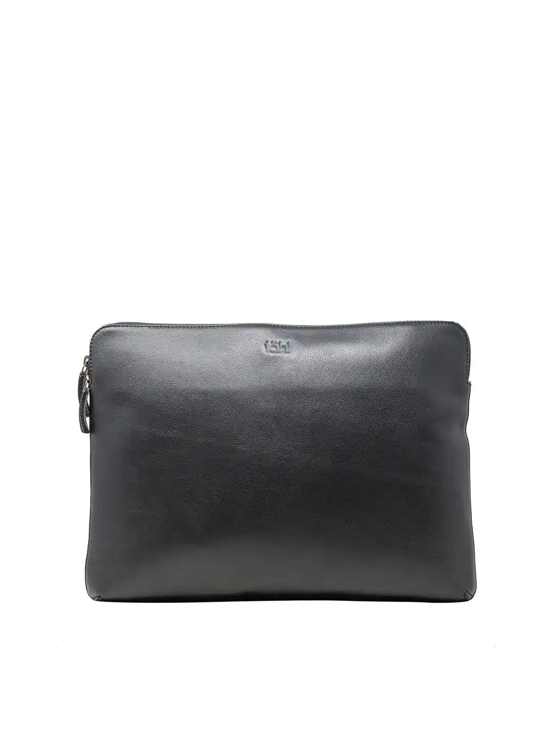 tohl Unisex Black Leather 13 Inch Laptop Sleeve