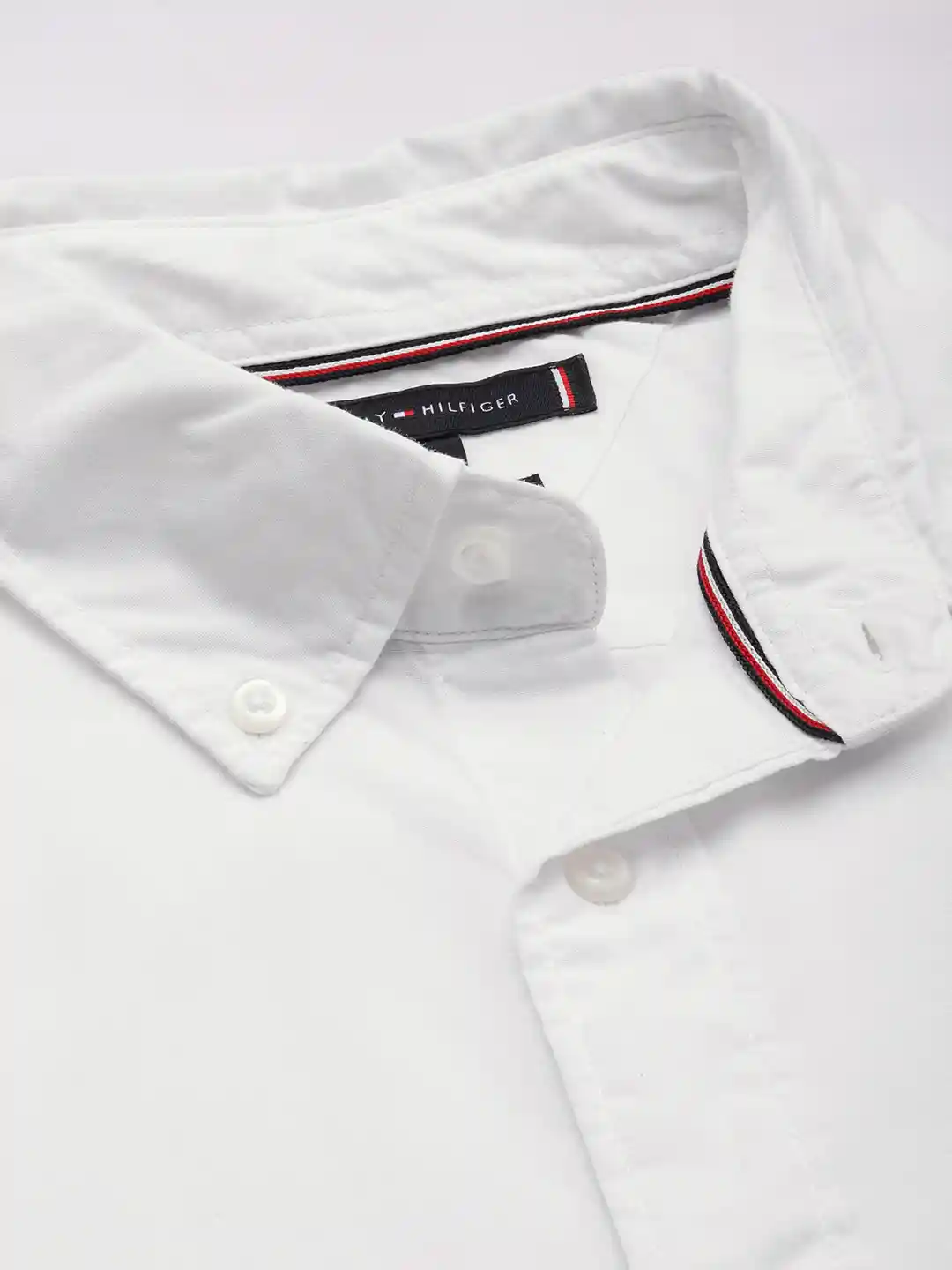 Buy Tommy Hilfiger Men White Solid Casual Pure Cotton Shirt