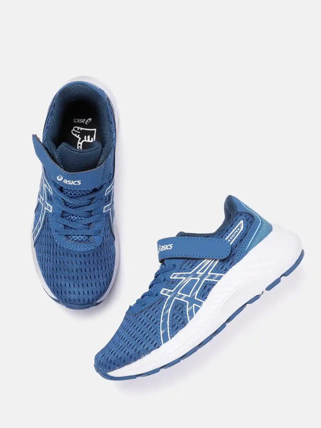 Buy ASICS Kids Blue Woven Design Pre Excite PS Running Shoes