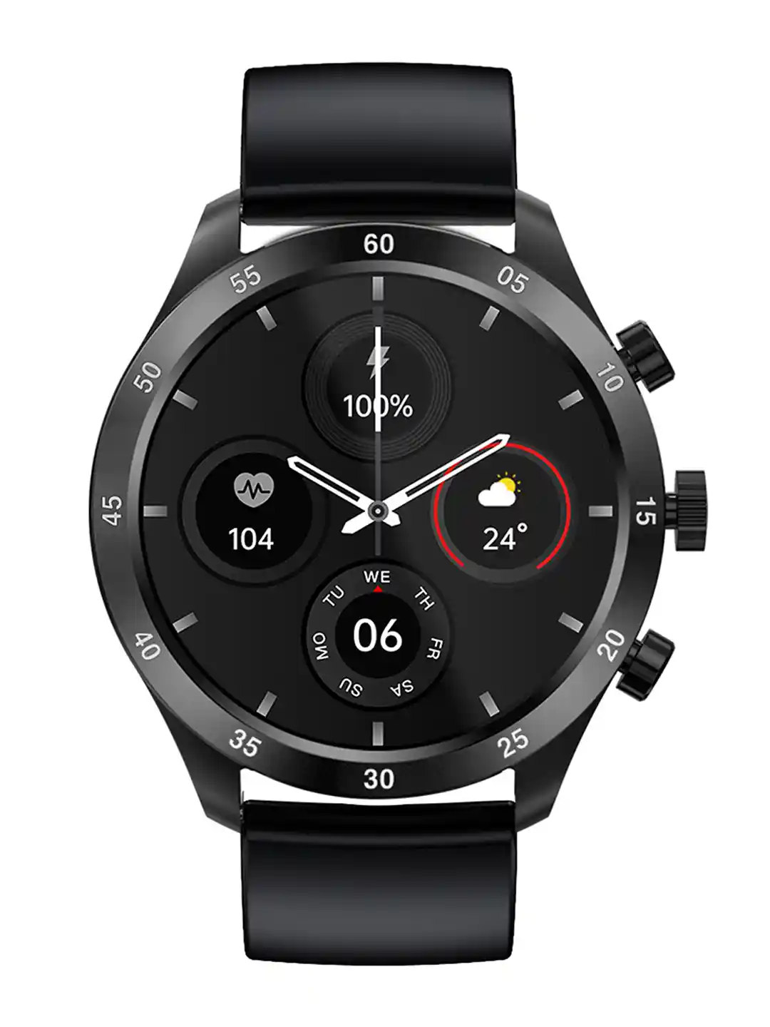 Buy HAMMER Black Active Inch Round Dial Smart Watch with