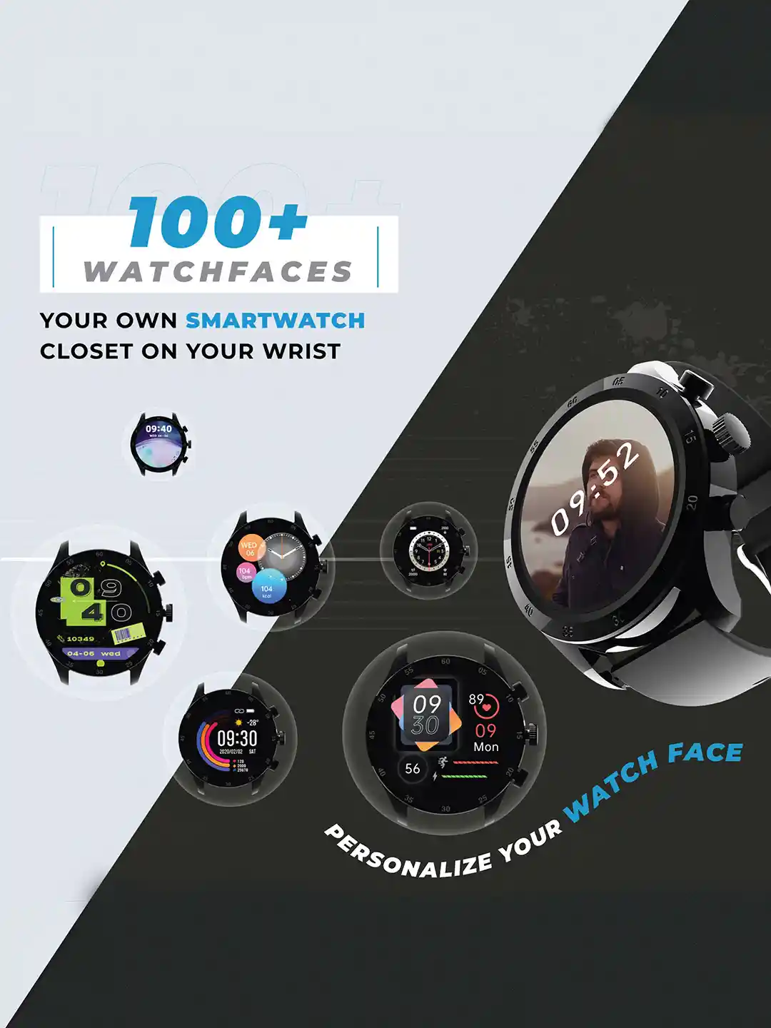 Buy HAMMER Black Active Inch Round Dial Smart Watch with