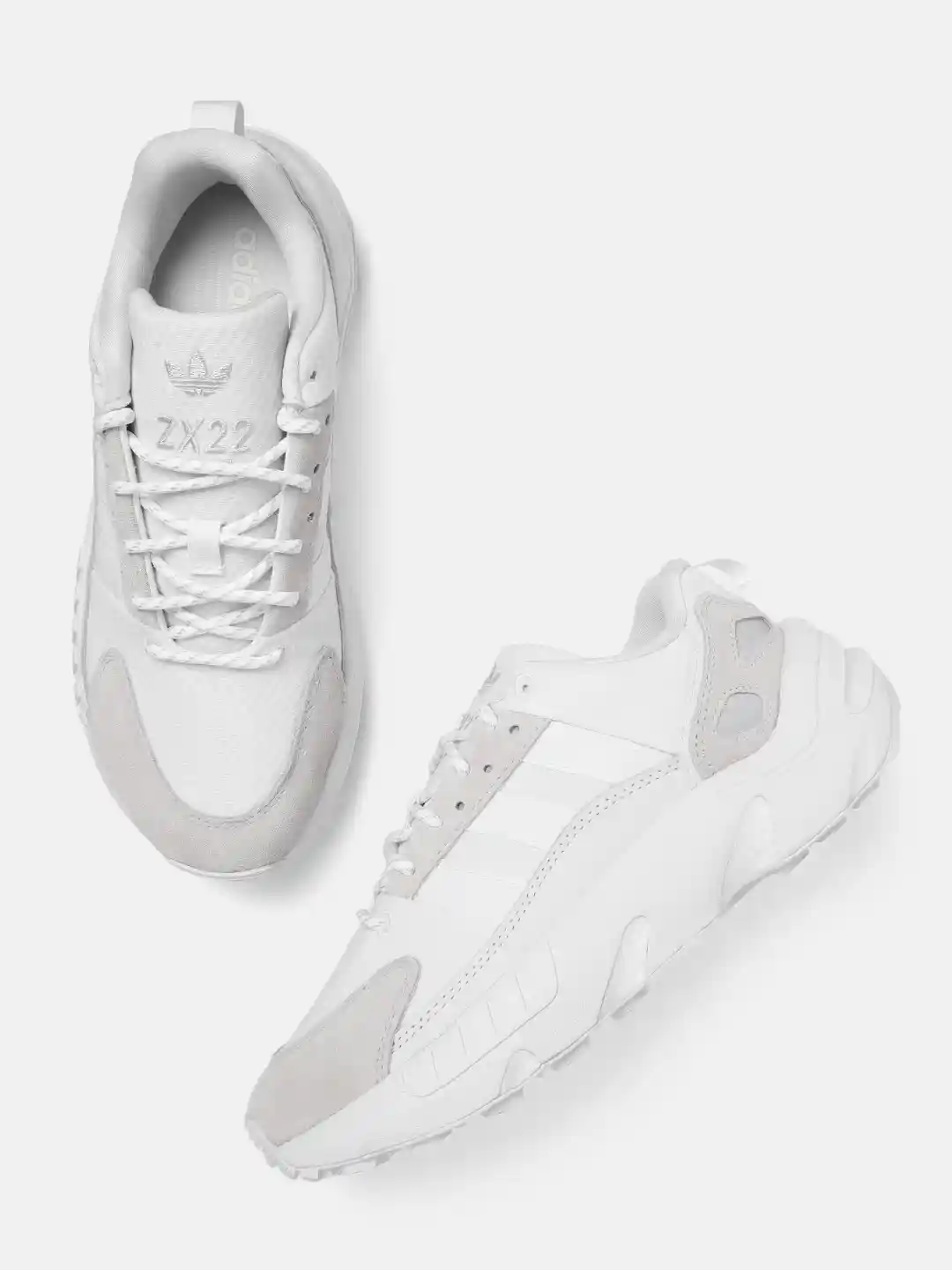 Buy ADIDAS Originals Men White & Grey Woven Design ZX 22