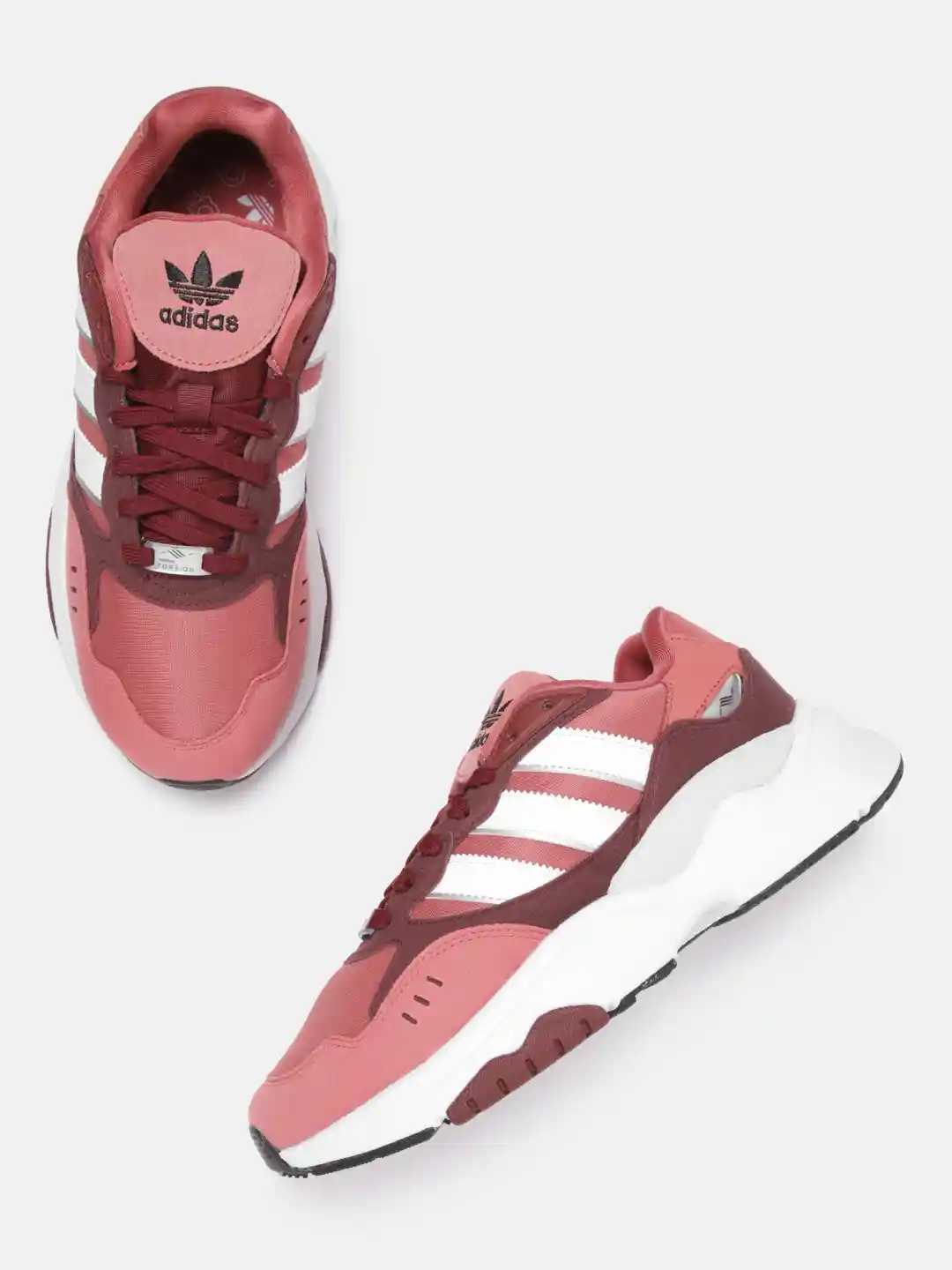 Buy ADIDAS Originals Men Red & White Woven Design Retropy F90