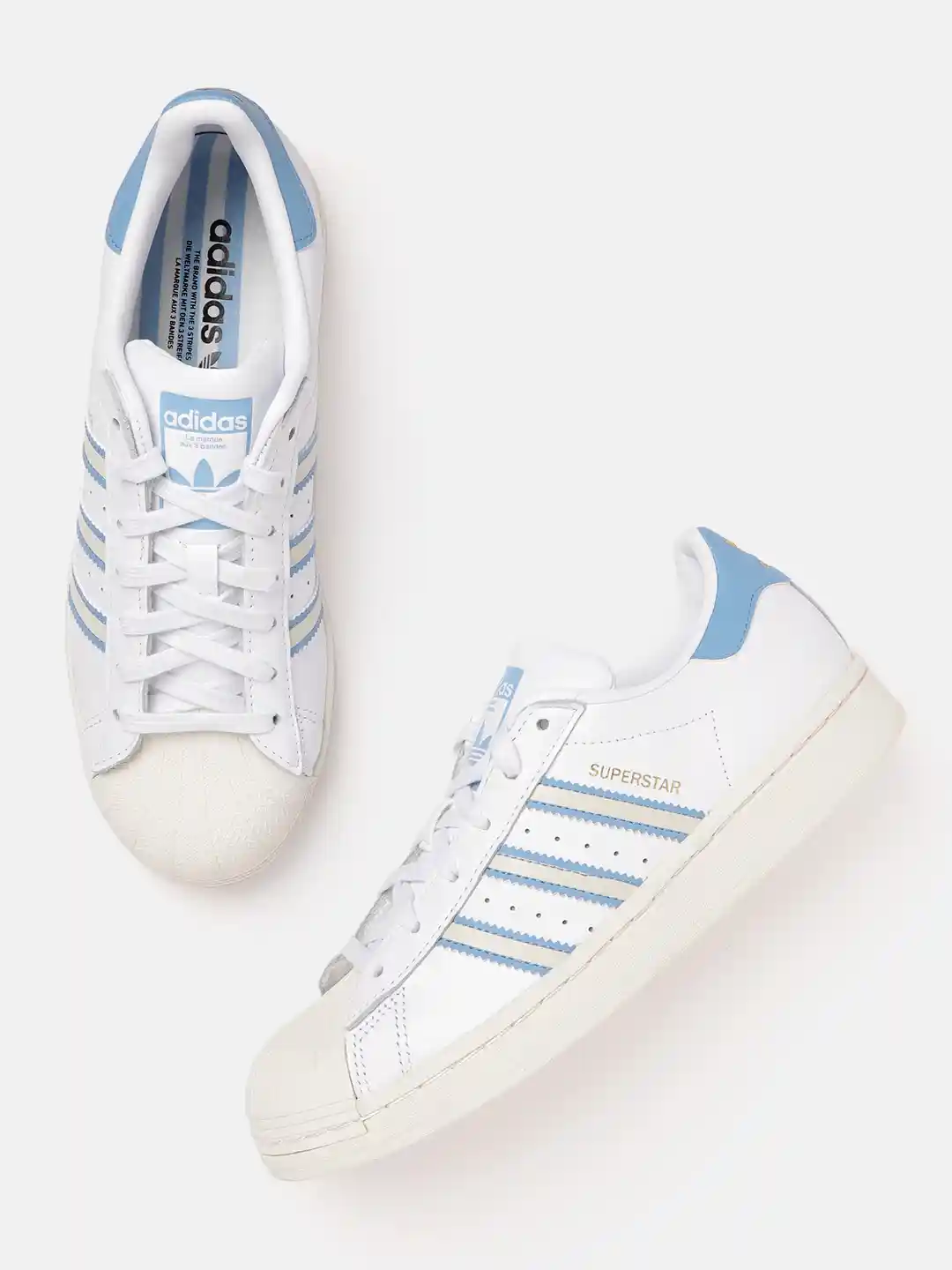 Buy ADIDAS Originals Men White Blue Leather Argentina Superstar