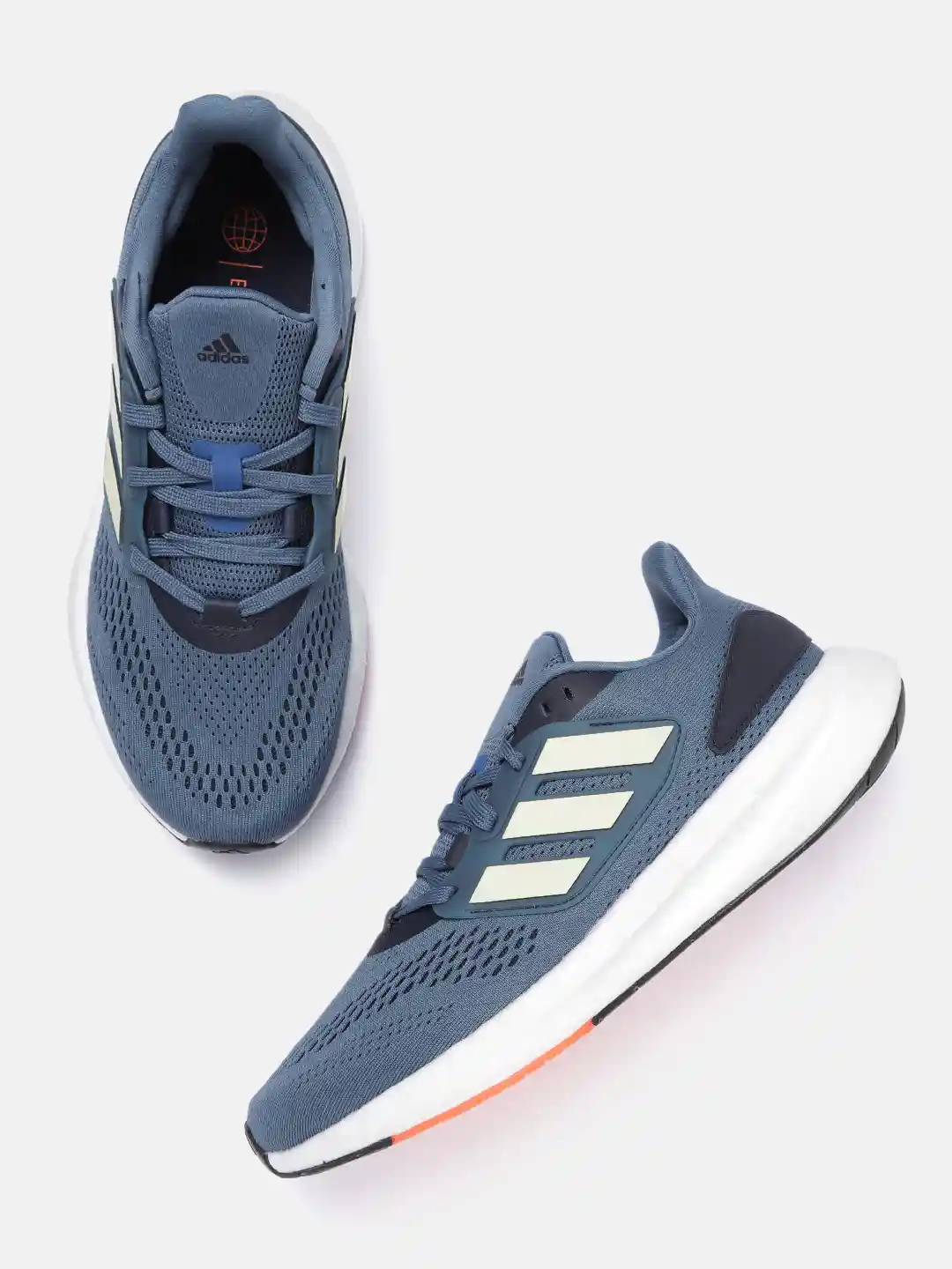 Buy ADIDAS Men Grey Woven Design Pure Boost 22 Running Shoes