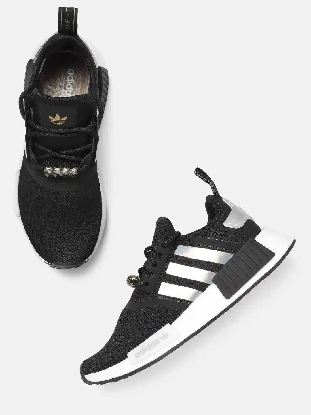 Buy ADIDAS Originals Women Black Woven Design NMD_R1 Sneakers - Main Image