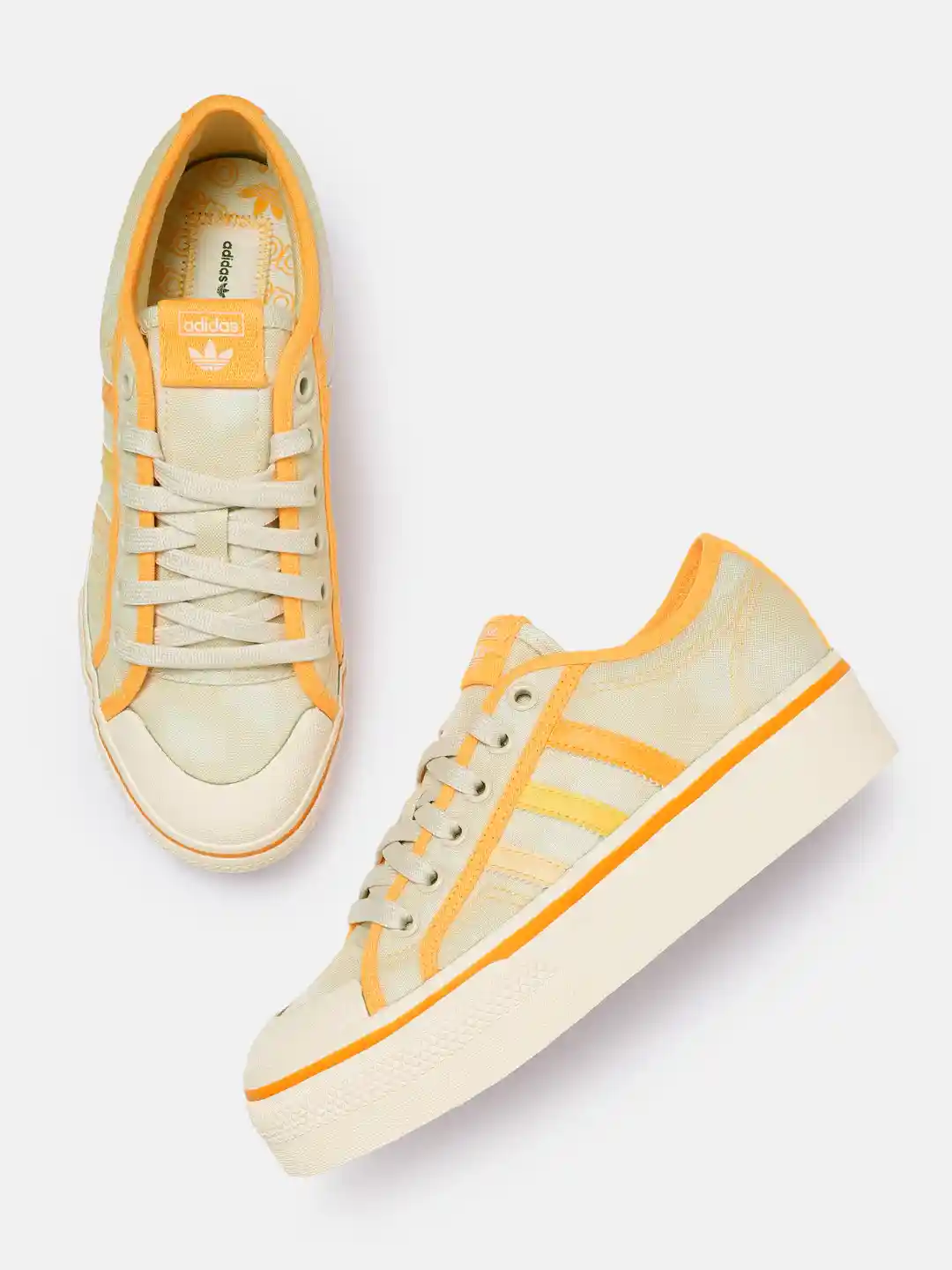 Buy ADIDAS Originals Women Green Orange Colourblocked Nizza