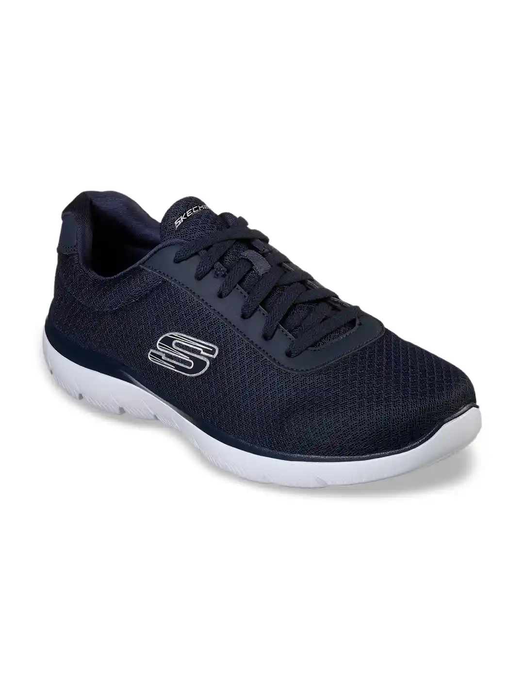 Buy Skechers Men Navy Blue Woven Design Sneakers Casual Shoes