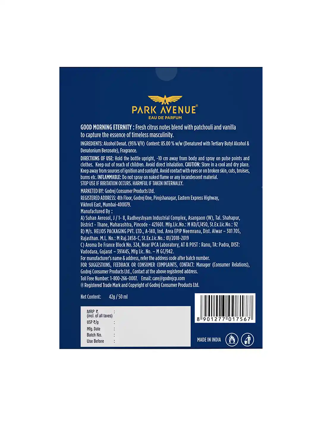 Perfume Combo Park Avenue Good Morning Pocket Perfume Buy Park