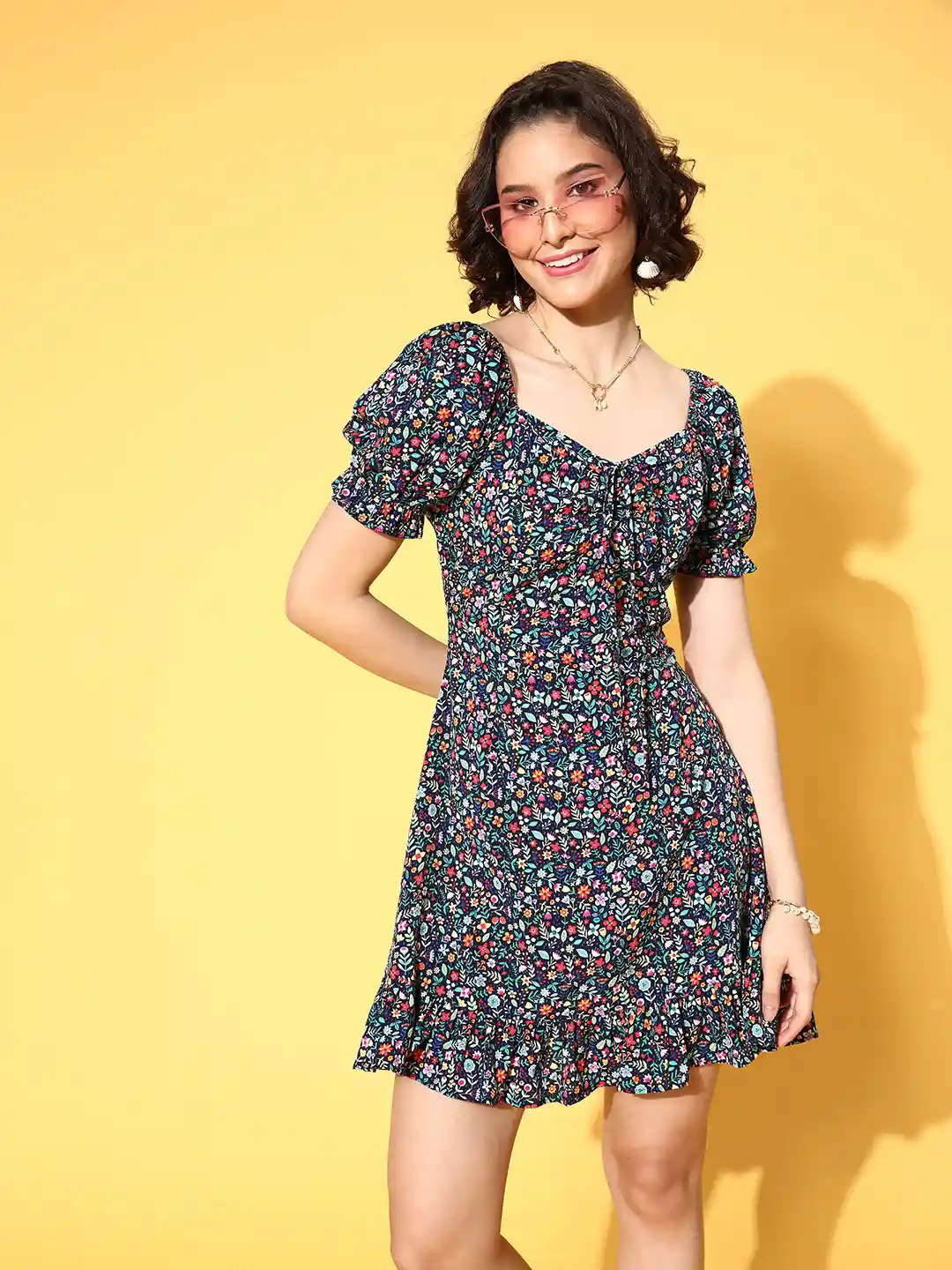 Beginning Boutique Off The Shoulder Floral Mini Dress Beginning