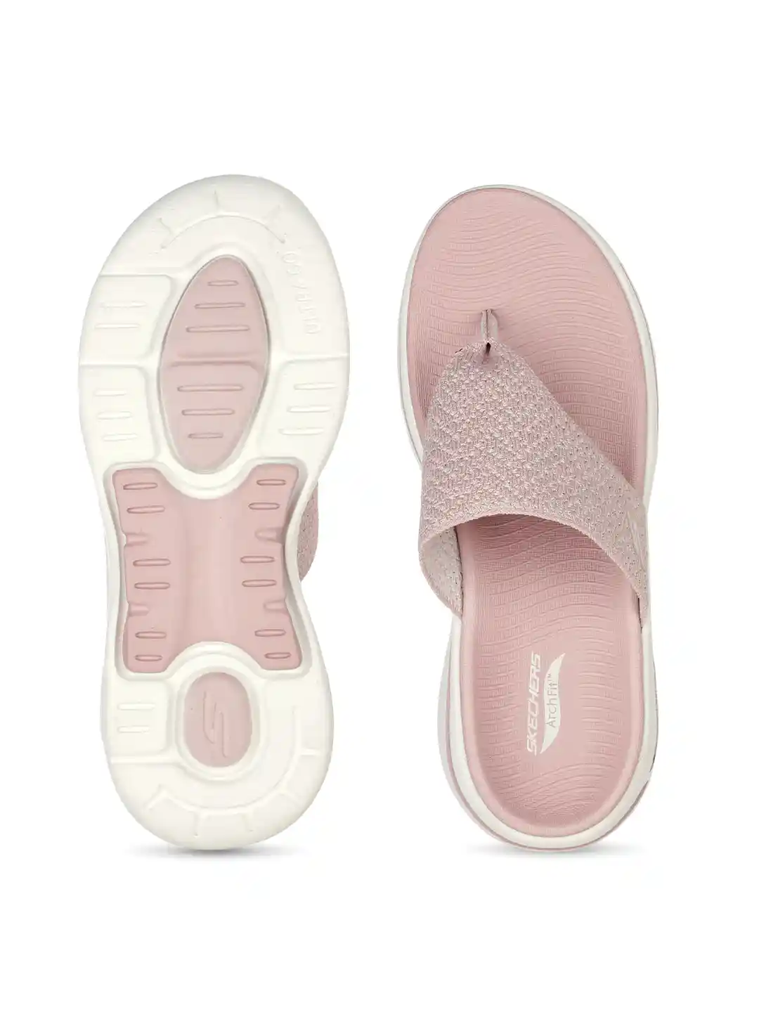 Buy Skechers Women Pink White Thong Flip-Flops Flip Flops for