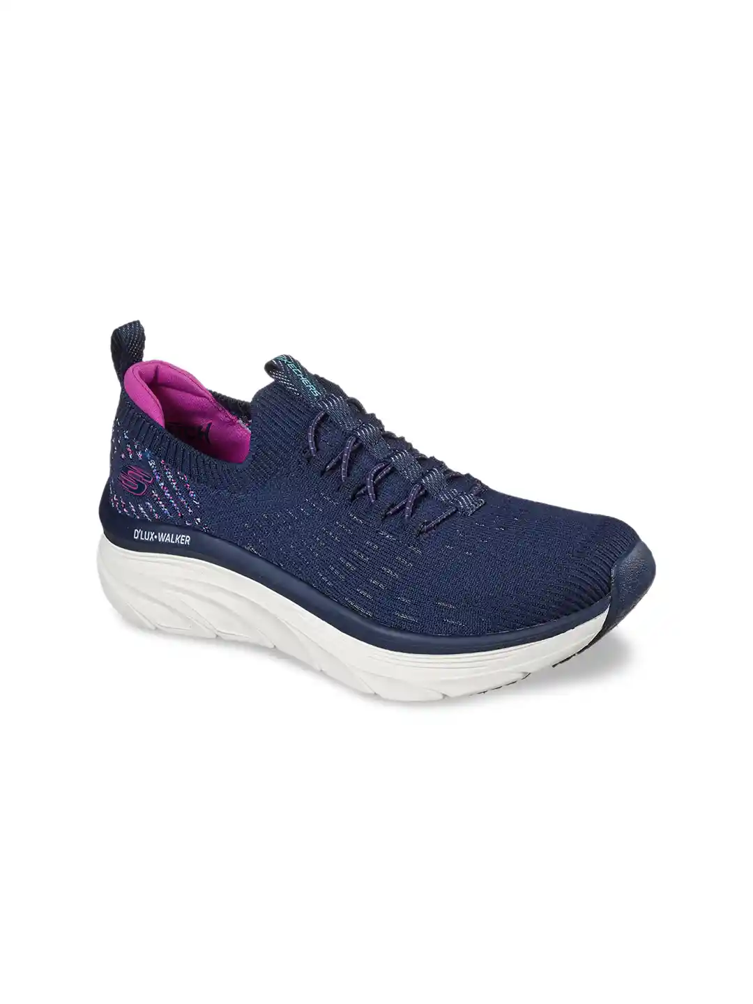 Buy Skechers Women Navy Blue Woven Design Fashion Casual Shoes