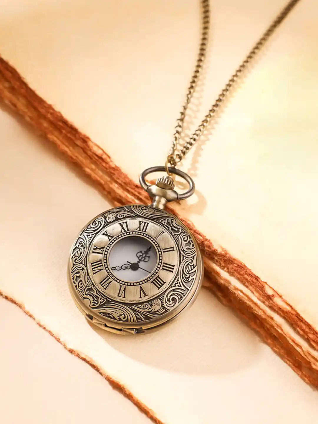 Buy Yellow Chimes Men Golden colored pocket Watch pendant with