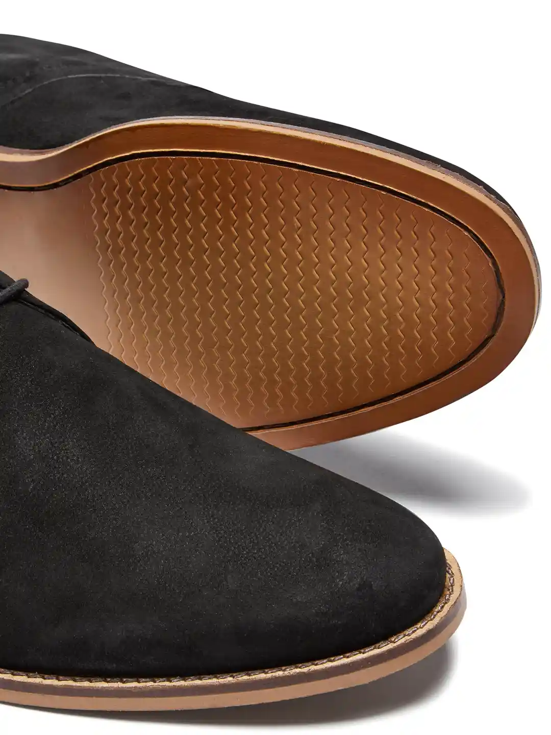 Buy NEXT Men Black Solid Suede Leather Chukka Boots Boots for