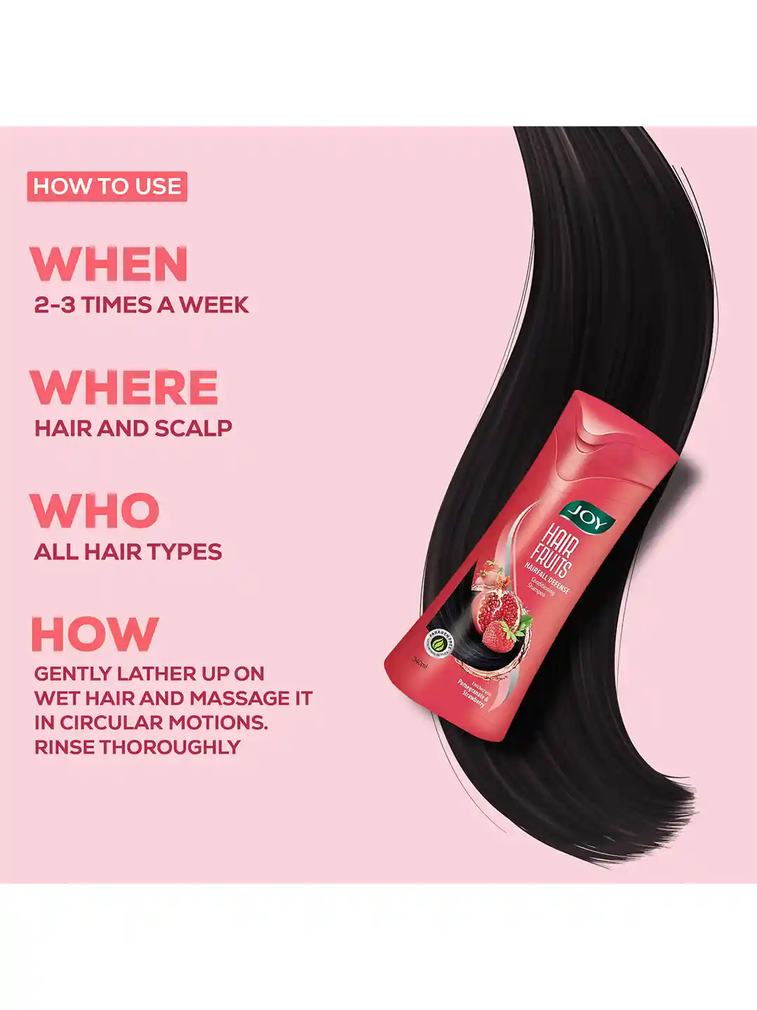 Buy JOY Hair Fruits Hairfall Defense Conditioning Shampoo with