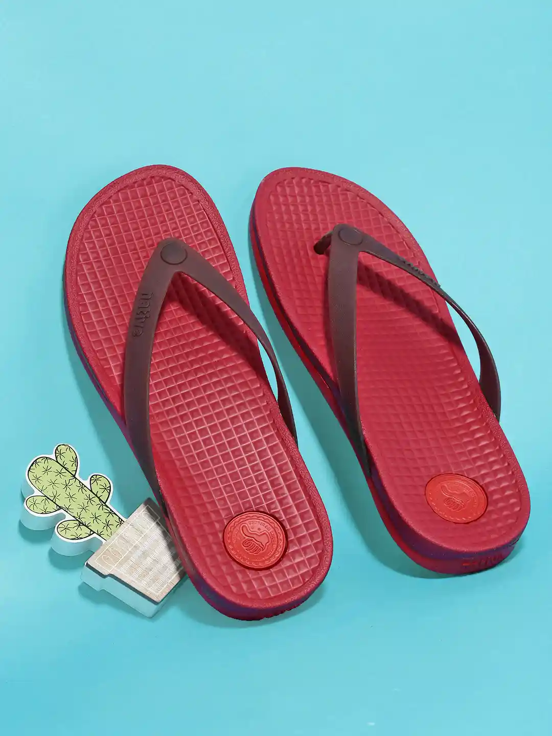 Buy native shoes Unisex Brown Red Paolo Flip-Flops Flip Flops