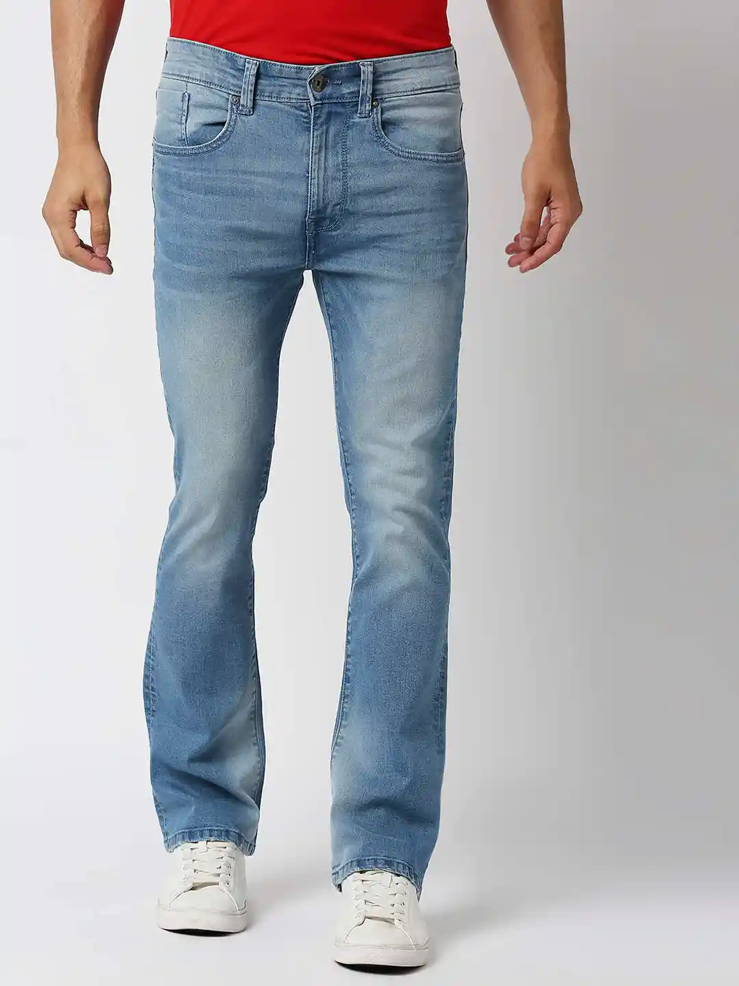 Buy Pepe Jeans Men Blue Bootcut Clean Look Light Fade Jeans