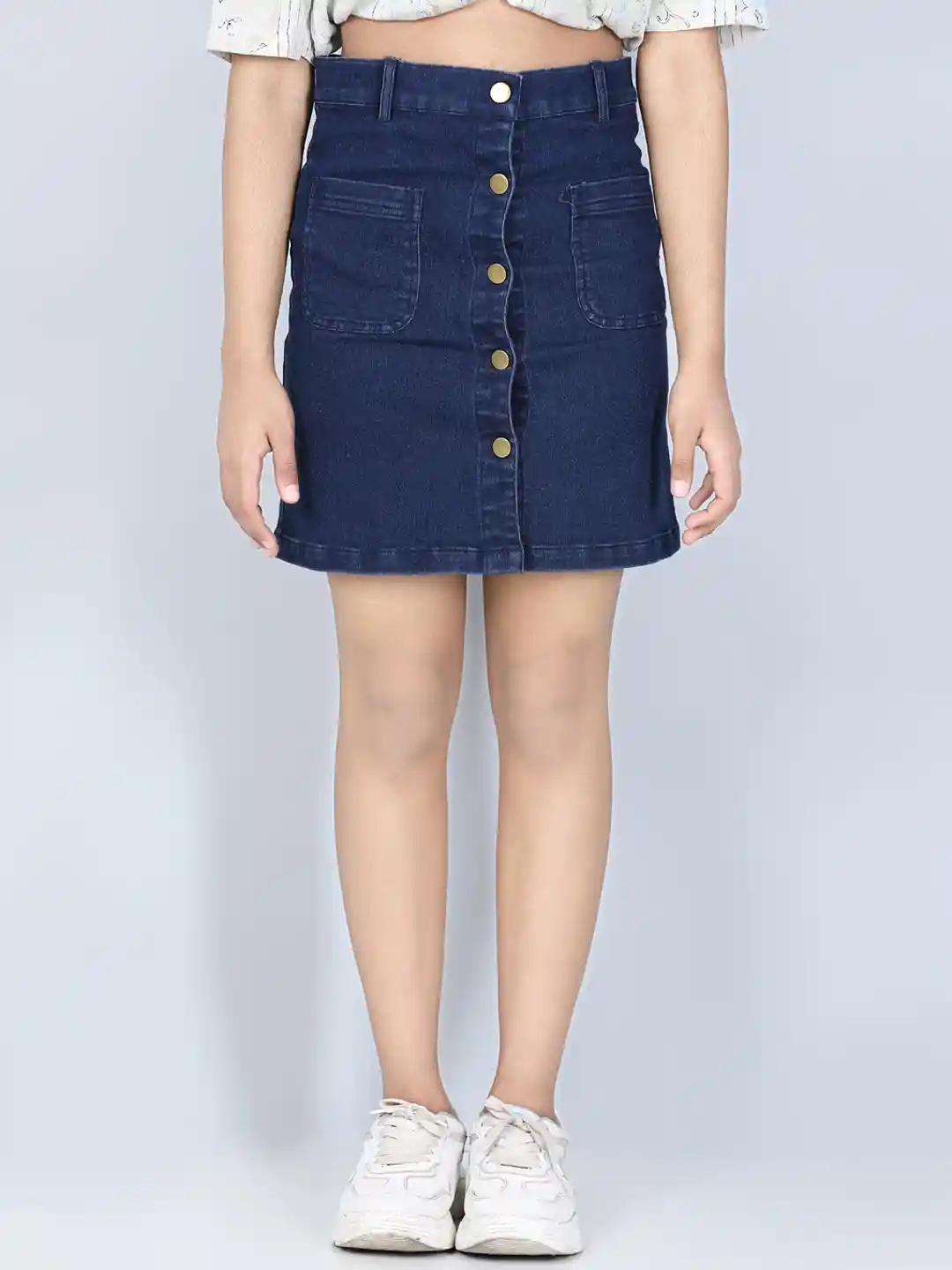 Blue Denim Denim Skirt Age StyleStone Girls Blue Denim Mini