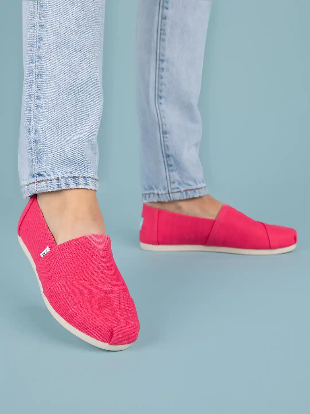 Myntra Toms Slip On Canvas Shoes TOMS Women Pink Alpargata Canvas
