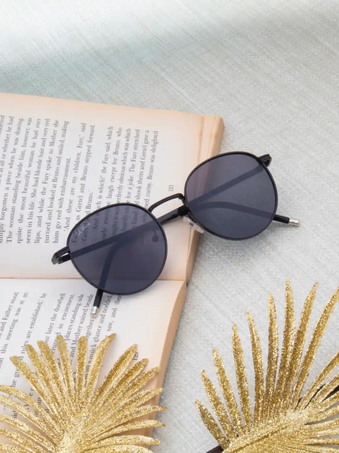 Buy Ted Smith Unisex Grey Lens Black Round Sunglasses with UV