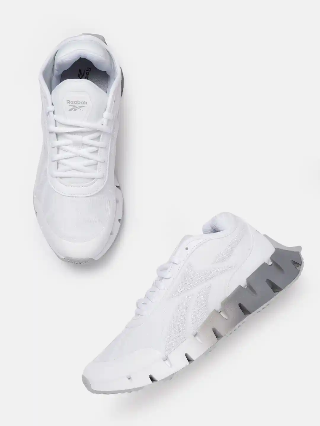 Buy Reebok Men White Woven Design Zig Dynamica Running Shoes