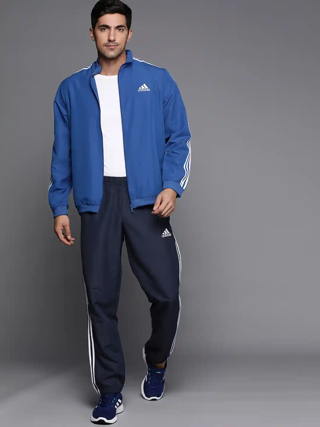 Buy ADIDAS Men Blue White M 3S WV TT TS Tracksuit Tracksuits
