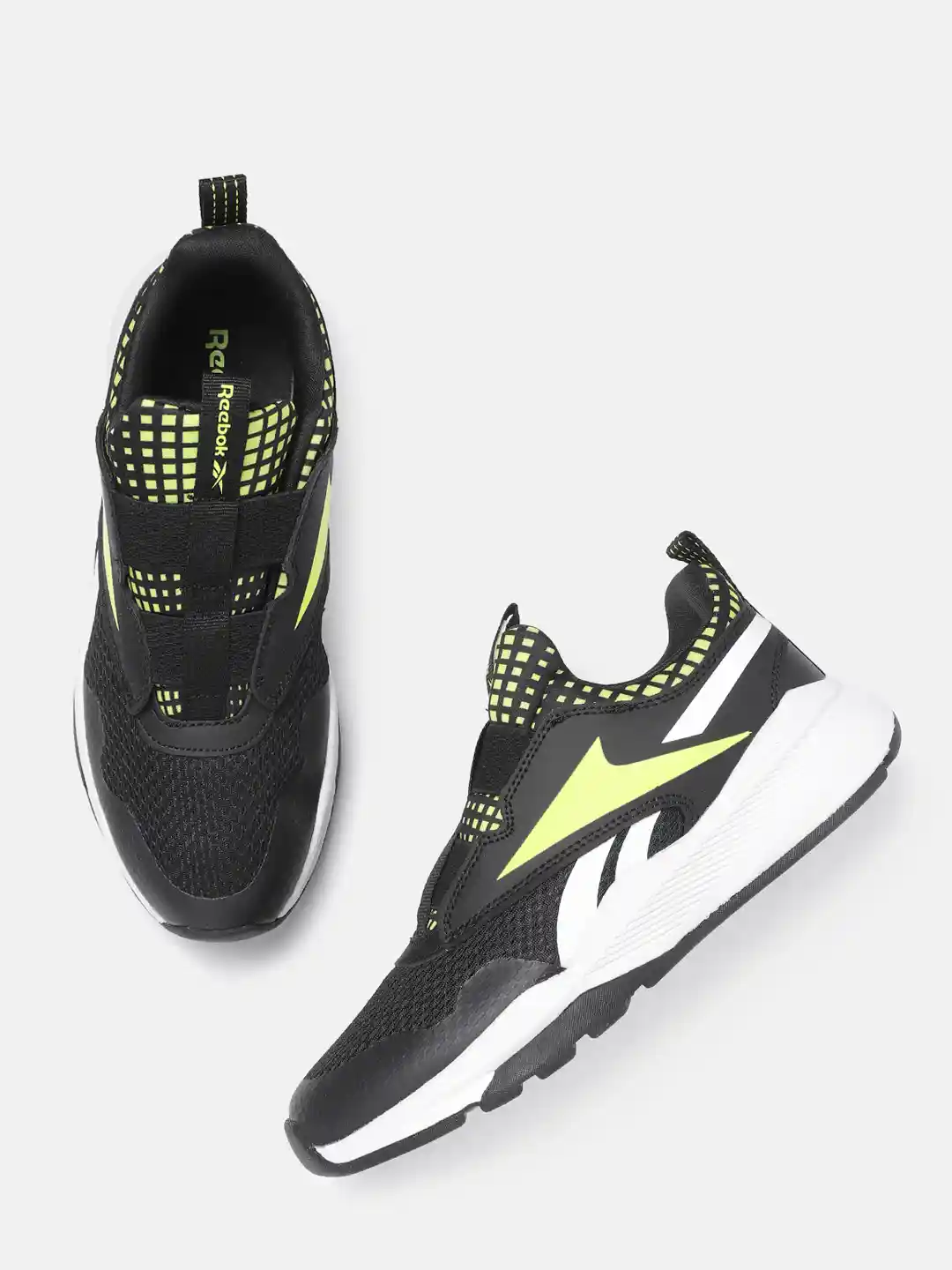 Buy Reebok Boys Black Fluorescent Green XT Sprinter Slip Running