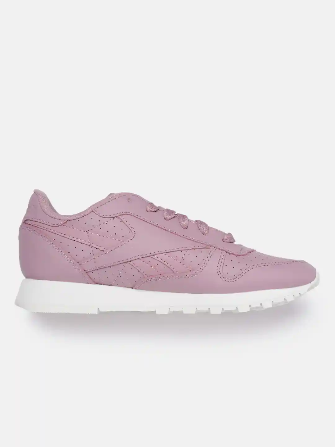 Reebok Classic Women Purple Perforations Leather Sneakers