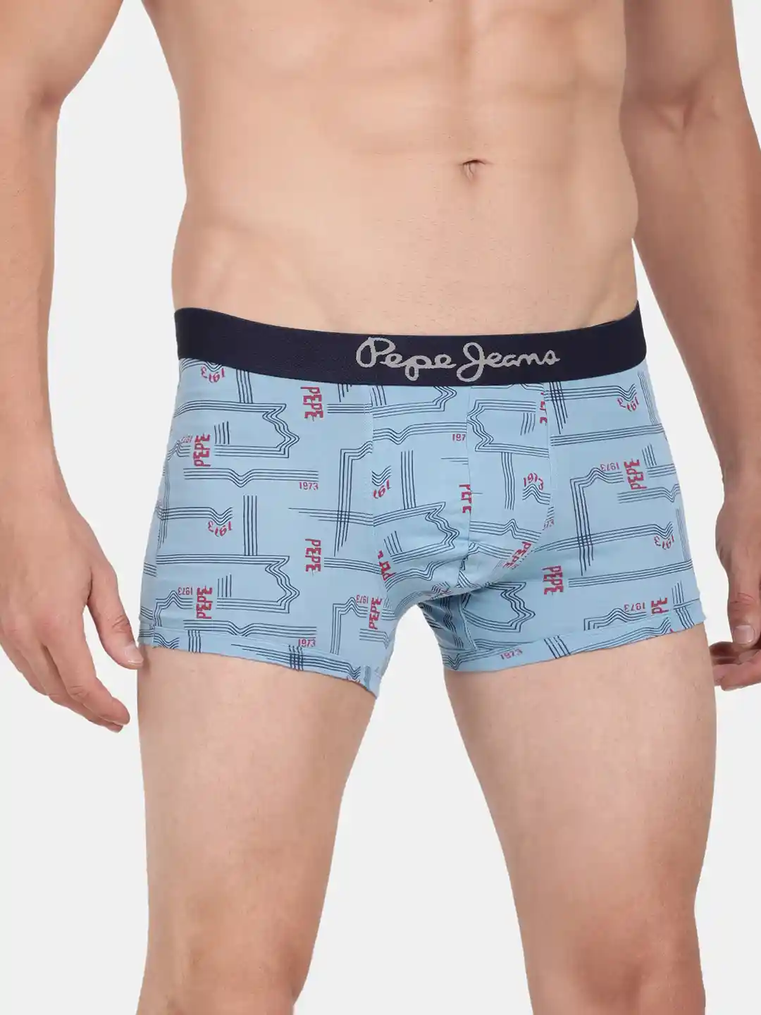 Buy Pepe Jeans Men Blue Printed Cotton Trunk CLT05-HERITAGE