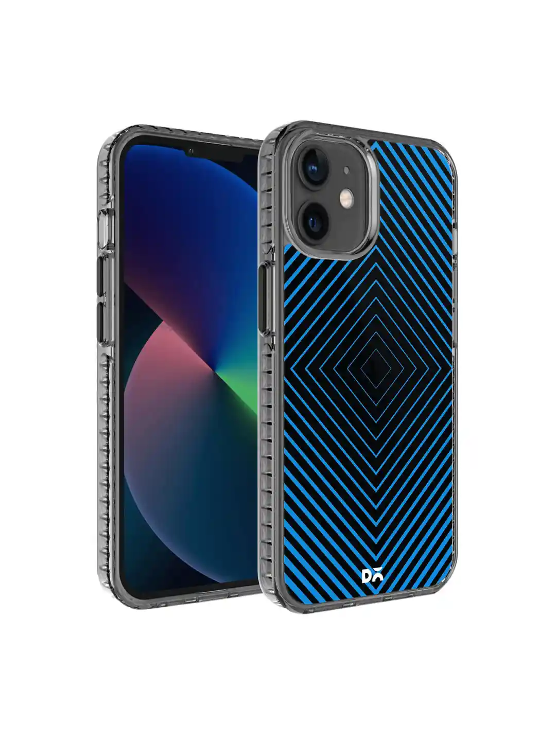 Buy DailyObjects Adults Black Blue Rhombus Aqua Stride iPhone 12